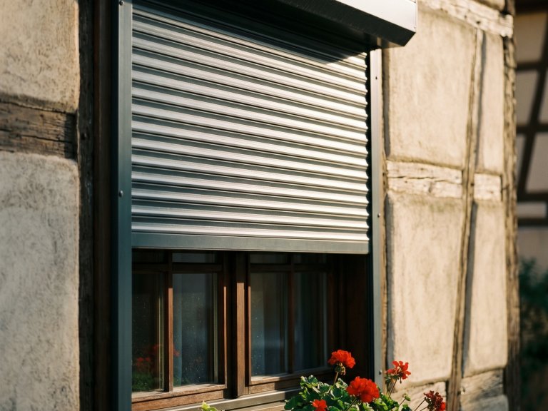 Volet roulant extérieur aluminium gris anthracite installé sur une fenêtre par Technilux